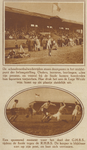 873053 Collage van 2 foto's betreffende de schoolvoetbalwedstrijden op het sportterrein aan de Lageweidschedijk te ...